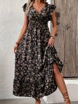 Plus Size, Plus Size Women's Floral Print Maxi Dress